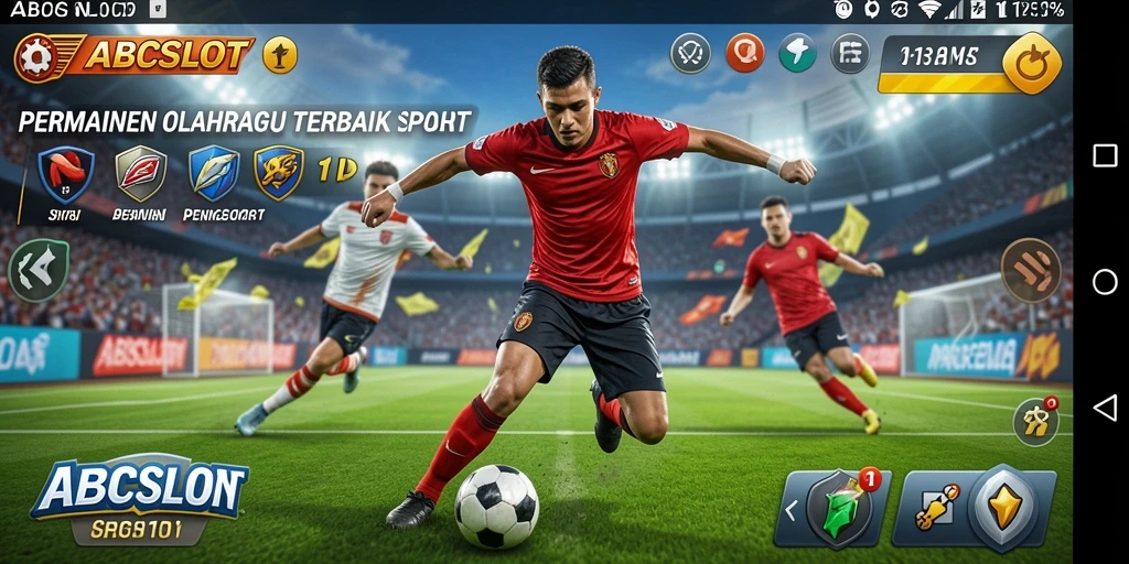 Screenshot gameplay ABCSLOT menampilkan aksi seru permainan olahraga.