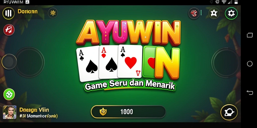 Screenshot gameplay AYUWIN dengan aksi seru permainan Domino.