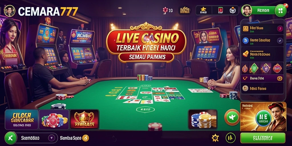 Gameplay seru CEMARA777 dalam suasana Live Casino.