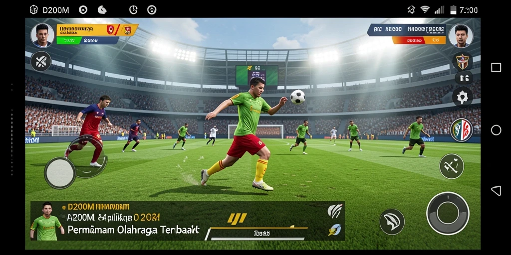 Tangkapan layar utama D200M menampilkan intensitas gameplay olahraga.