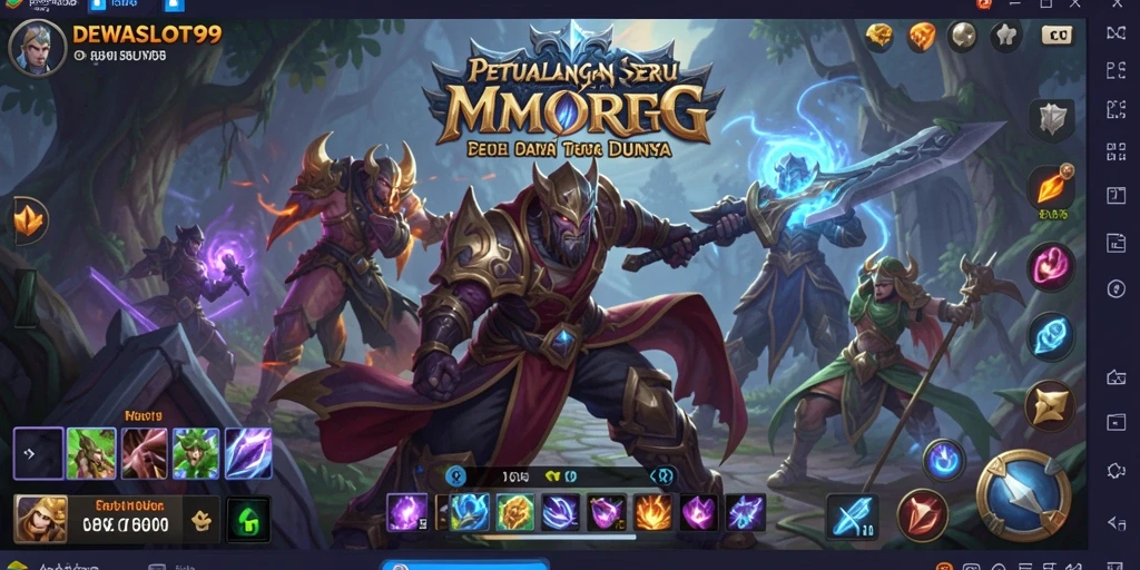 Tampilan gameplay seru DEWASLOT99 dalam dunia MMORPG.