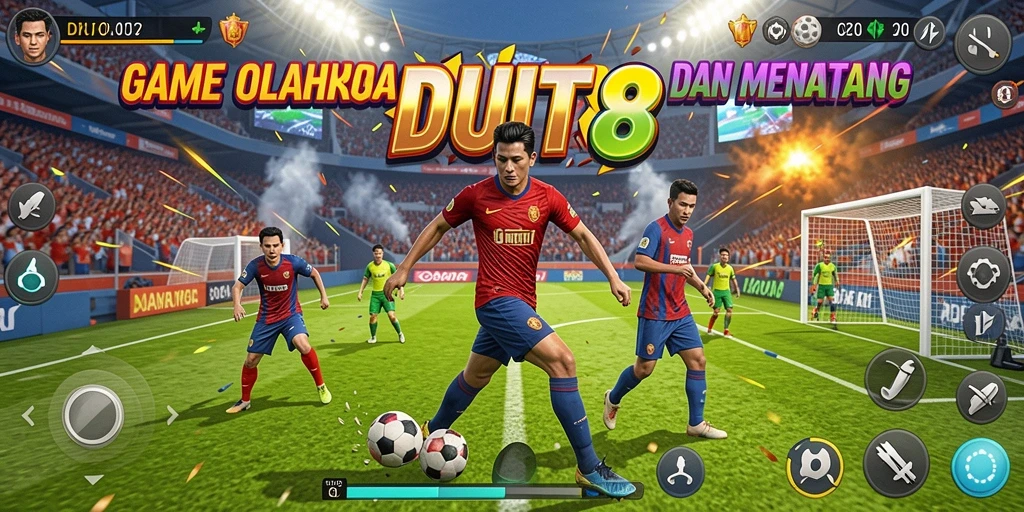 Screenshot gameplay DUIT8 menampilkan aksi olahraga yang seru.