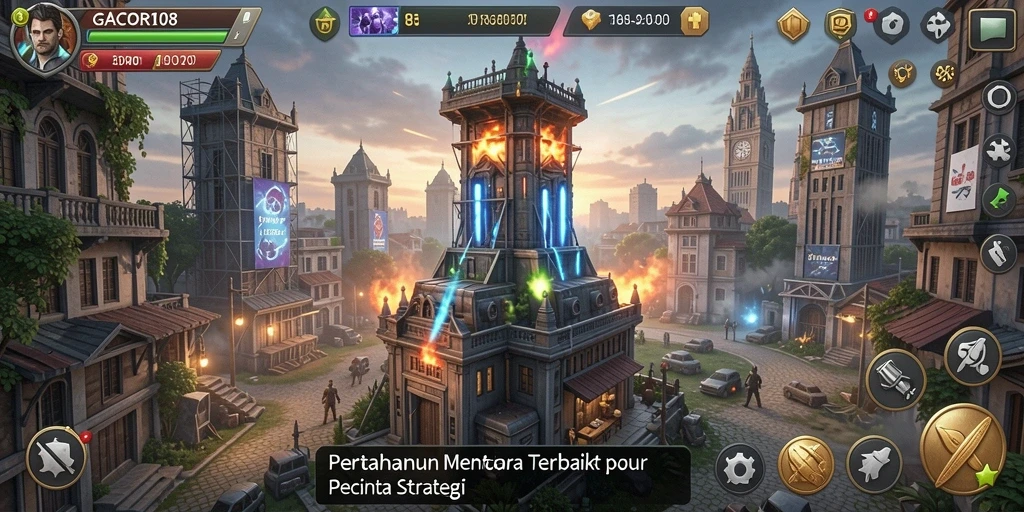 Gameplay menarik GACOR108 dalam pertahanan menara yang intens.