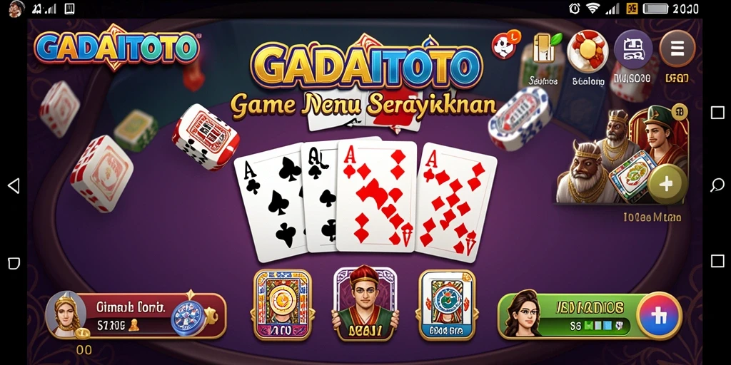 Screenshot utama GADAITOTO menampilkan gameplay Domino yang seru.