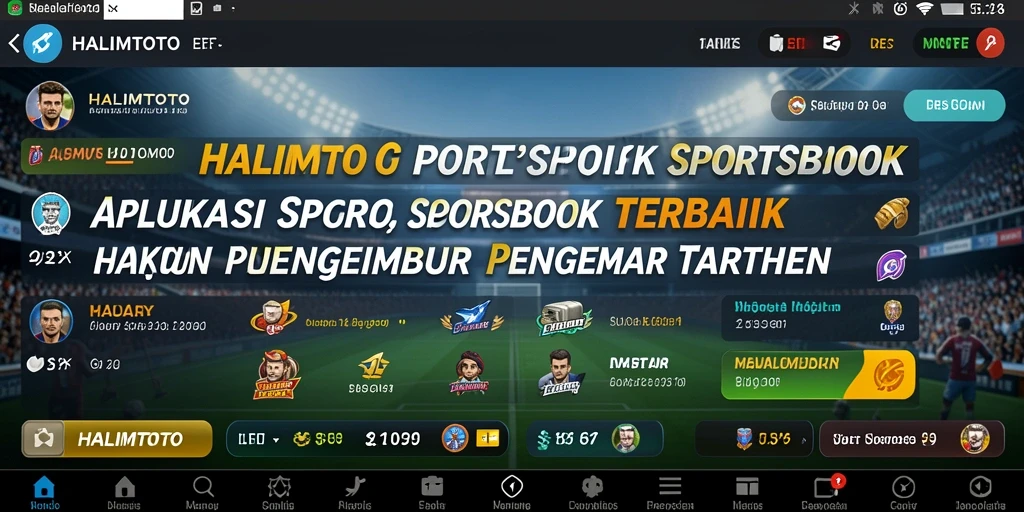Screenshot HALIMTOTO yang menunjukkan antarmuka taruhan olahraga.
