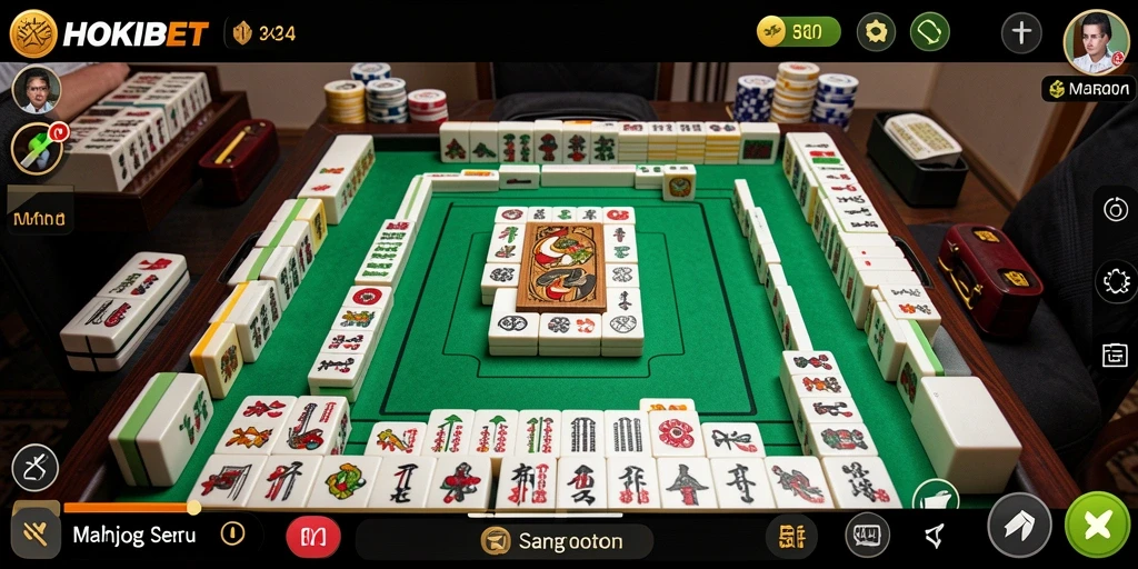 Screenshot utama HOKIBET yang menampilkan gameplay Mahjong yang mengasyikkan.