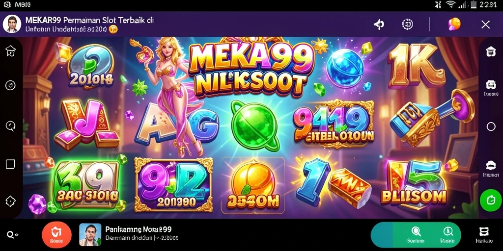 Tampilan menarik gameplay Slot MEKAR99 yang penuh warna.