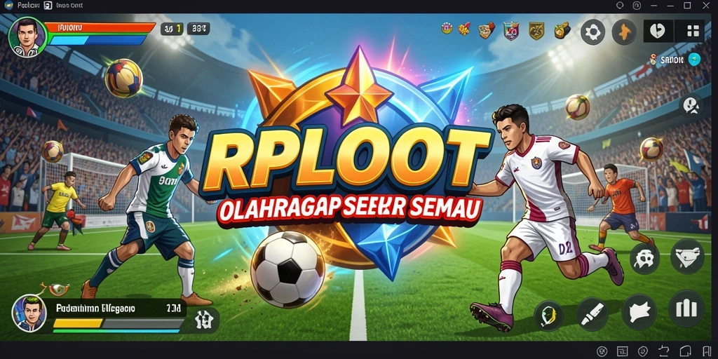 Screenshot RMLOOT gameplay yang menampilkan pertandingan olahraga seru.