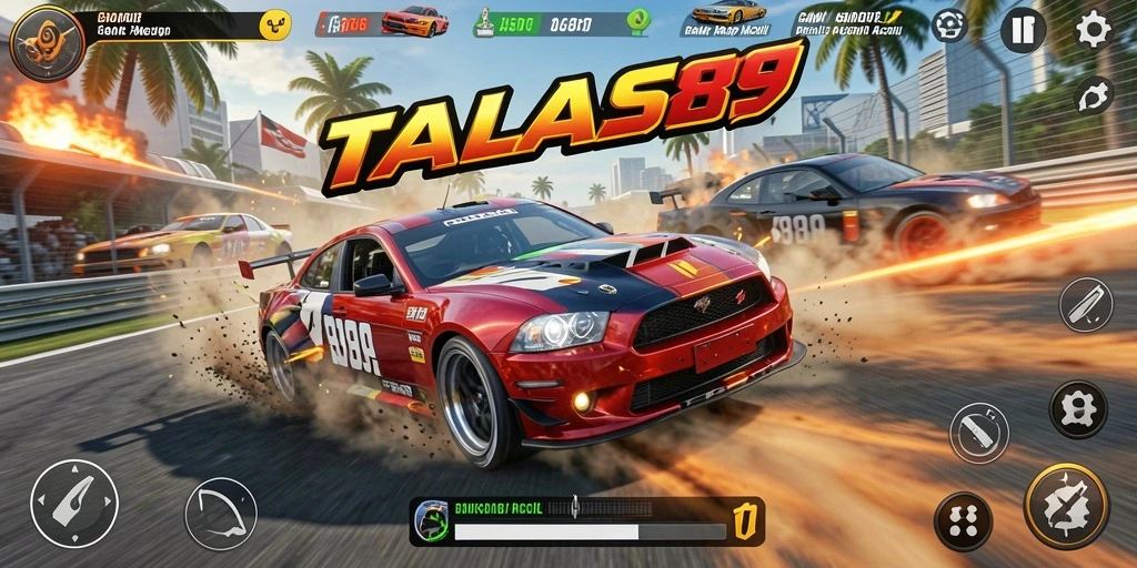 Gameplay seru dan menegangkan dari TALAS89 saat balapan di trek.